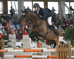 Holger Wulschner beschließ das internationale Pferdesportjahr vier Tage vor seinem 48 Geburtstag mit einem 2. Platz auf dem Hengst Cefalo beim CSI**** in Salzburg. Foto: Jutta Wego